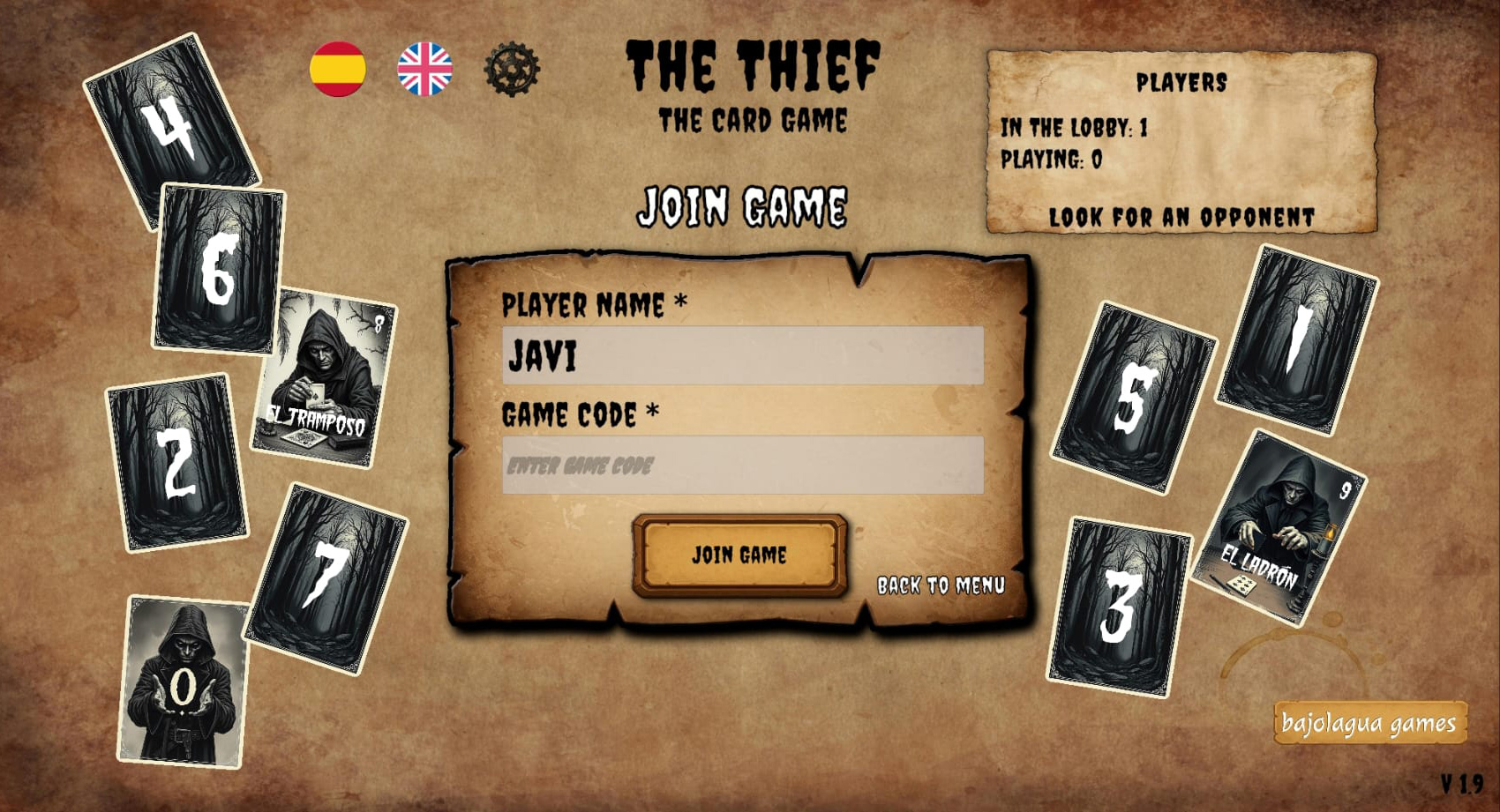 Captura 2 - Join Game, inglés